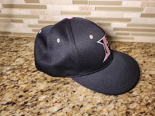 Richardson Tigers Hat Baseball Cap Embroidered Logo Flexfit Black & Pink - Picture 4 of 9