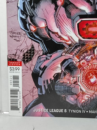 JUSTICE LEAGUE #5 (NM) JIM LEE, WILLIAMS, SINCLAIR CYBORG VARIANT COVER - Picture 4 of 12