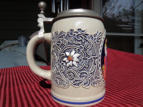 Vintage Beer Stein by King Germany Octoberfest Oktoberfest Tavern Scene Mug - Picture 4 of 11