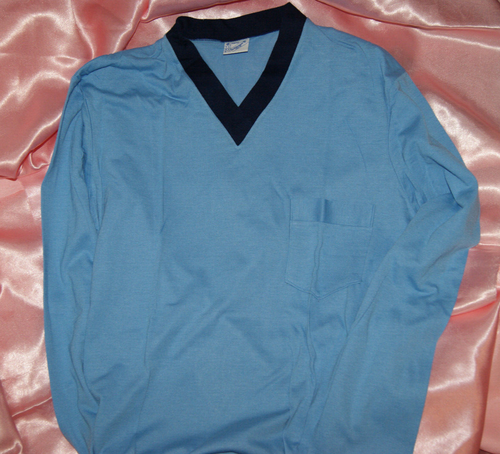 Herren SCHIESSER Pyjama * Schlafanzug Single Jersey Baumwolle hellblau Gr. 6 - Bild 3 von 3