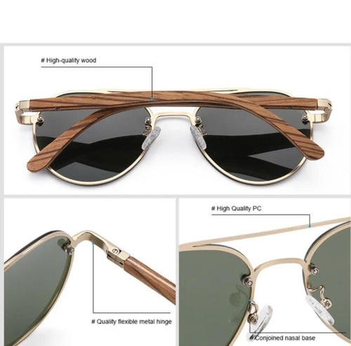 gafas de sol polarizadas hombre - gafas de sol hombre patilla de madera - Imagen 4 de 4