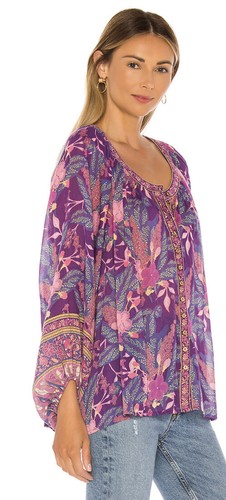 Spell And The Gypsy Collective Bianca Blouse Wisteria EUC Sz XS - Picture 4 of 6