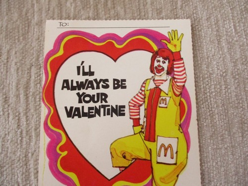 1974, McDonald's, "Un-Used" Valentine's Day Cards, Lot of 4 (2 duplicate) - Picture 10 of 16