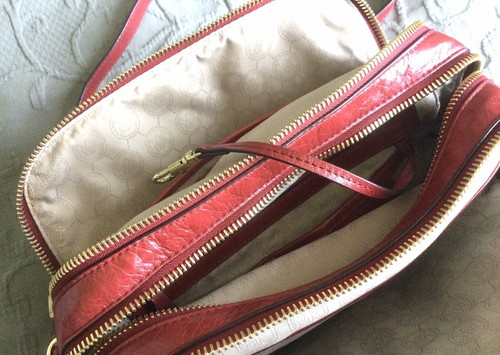 MICHAEL KORS große Handtasche Echt-Leder Rot, Hardware gold 30 x 25cm NEUWERTIG! - Bild 18 von 24