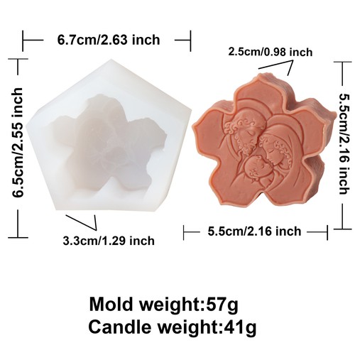 Stampo sapone famiglia Madonna vintage stampo candela fai da te resina sapone silicone stampo - Foto 6 di 25