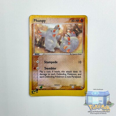 Pokemon Phanpy 62/109 LP EX RUBY SAPPHIRE REVERSE HOLO COMMON ENG 2003
