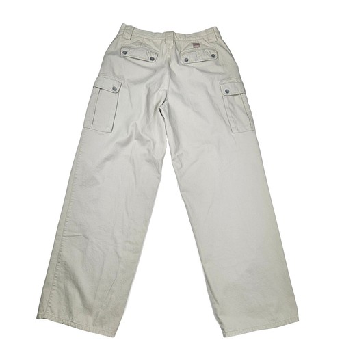Vtg Calvin Klein Cargo Pants Men's 34 (34x32) Beige GI Chino Straight Y2K Retro - Picture 2 of 14