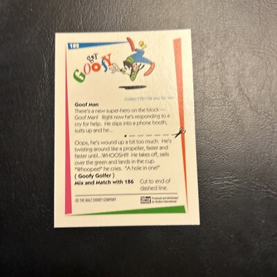 Jb10b Disney Collector Series 2 Skybox 1992 Get Goofy #182
