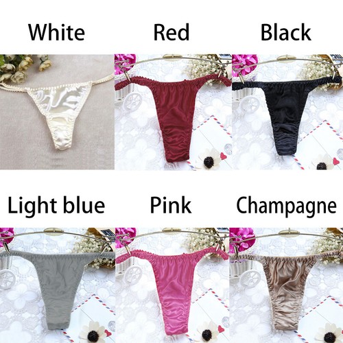 Women's Silk Mulberry Satin Panties Sexy Briefs Lingerie Knickers Underwear - Afbeelding 1 van 39