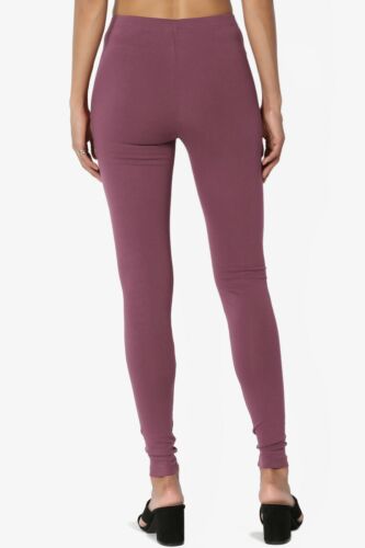 Leggings de tobillo elásticos de algodón para mujer TheMogan cintura alta longitud completa - Imagen 102 de 208