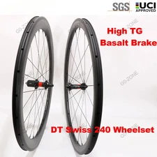 700c Carbon Road Bike Wheelset Depth 30-90mm Clincher Tubeless Rim / V Brake