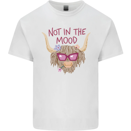 Not in the Mood Funny Highland Cow Kids T-Shirt Boys Girls - Picture 19 of 72