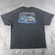 VTG ODM Rollin Hard Shirt Adult 2XL XXL Black Chevy La Bombita Chicano Tee