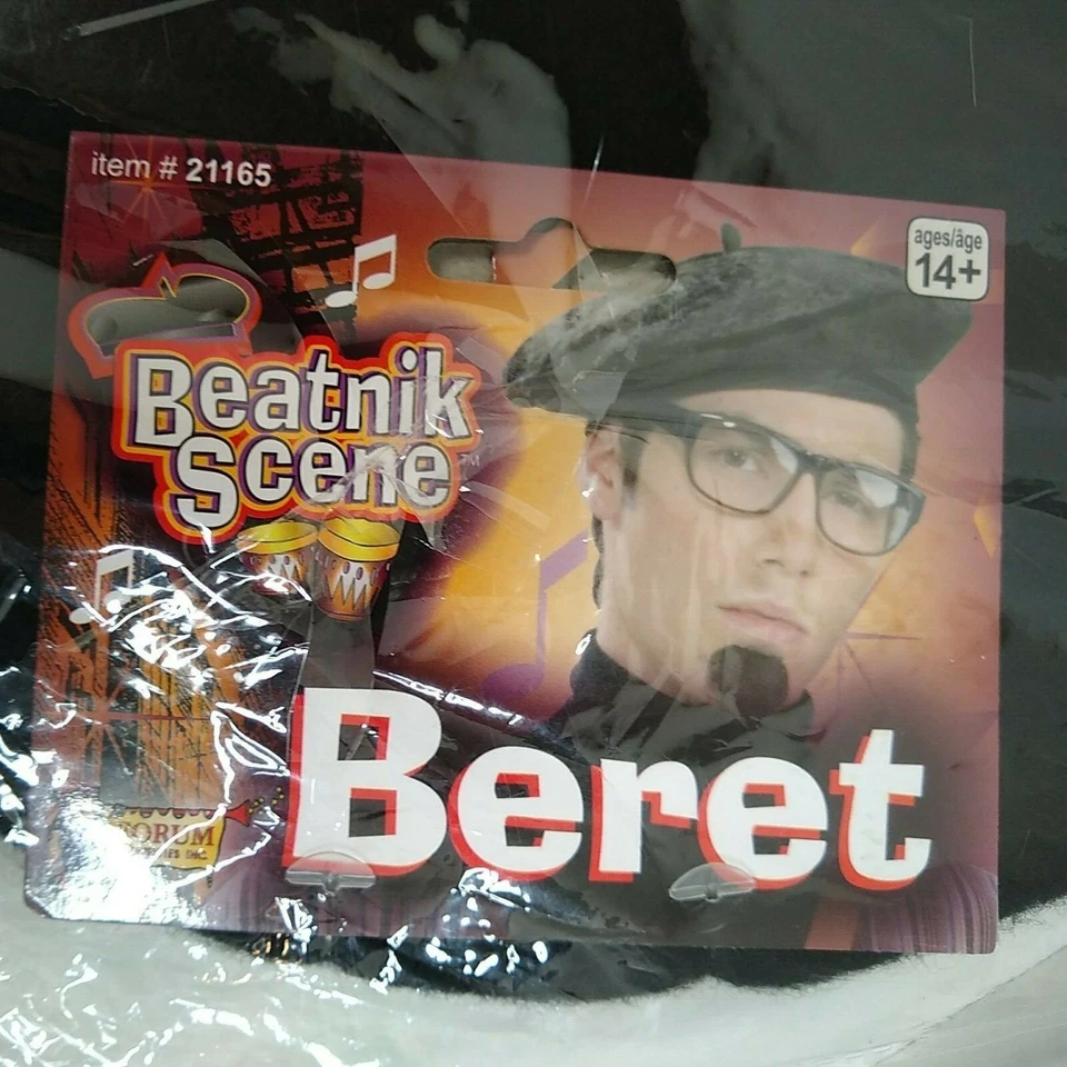 Forum Unisex Novelty French Black Beret Adult One Size New - Image 1 of 4