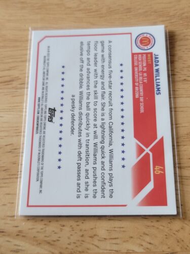 2023 Topps Cromato McDonald's Tutti i rifrattori logo americano #46 Jada Williams - Foto 2 di 2