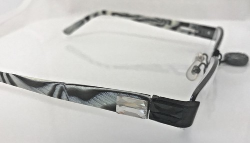 Jimmy Crystal JCR188 Zebra Design Swarovski Reading Glasses. +2.50 Lens - Picture 4 of 9