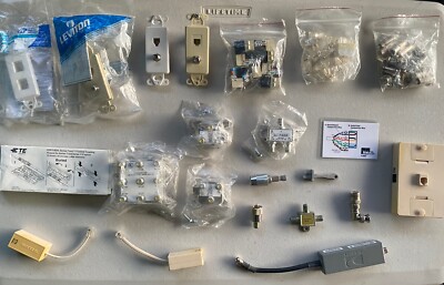  Telecommunications Hardware Lot   Connectors, Modules, Wall Plates