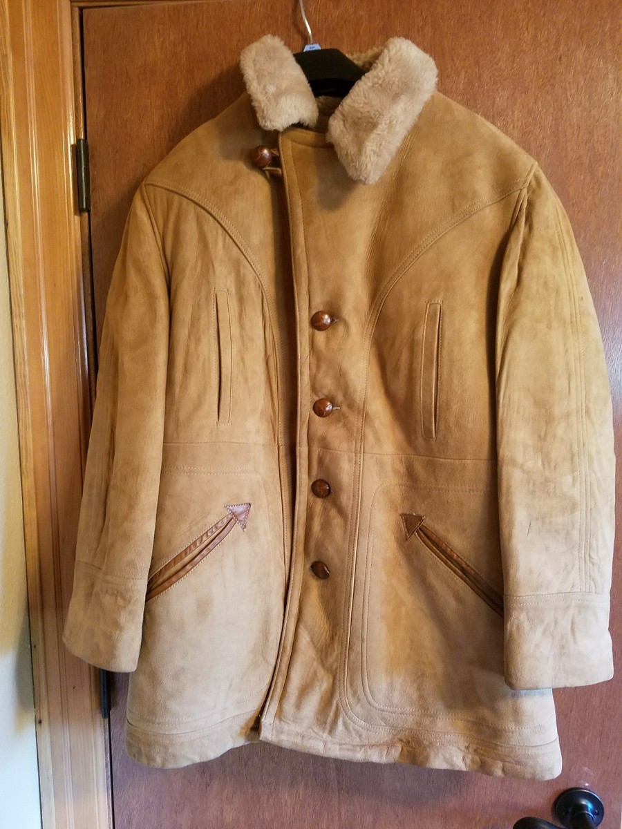 ジャケット・アウター McGREGOR SUEDE LEATHER PANEL KNIT JACKET McGregor Genuine Suede Leather Inline Faux Fur Jacket Coat