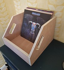 Plywood Record Storage Box Display Crate for 12" Vinyl LPs albums