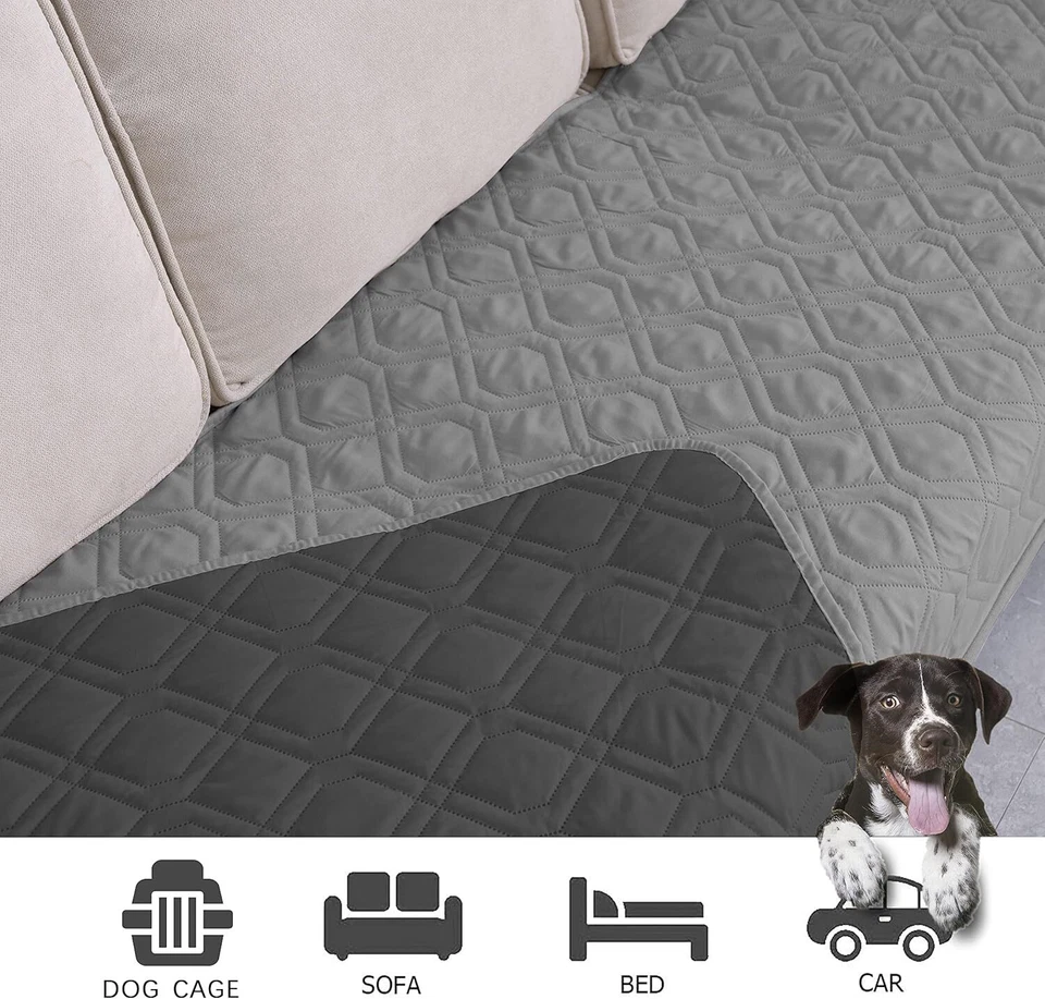 Funda de cama impermeable para perro manta para mascotas para muebles cama sofá sofá reversible Foto 3 de 4