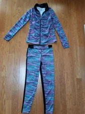 CHAMPION C9 GIRLS SPACE DYE PRINT JACKET AND PANTS SET/OUTFIT SIZE XL