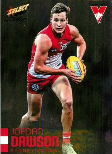 2020 SYDNEY SWANS AFL Card JORDAN DAWSON Footy Stars Prestige - Picture 1 of 2
