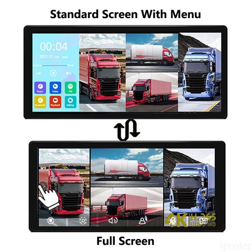 10.36" DVR Touch Screen Quad Monitor Bluetooth Multimedia MP5 For Caravan Truck - Picture 2 of 12