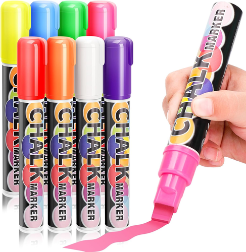 Car Window Markers for Auto Glass Washable - Liquid Window Chalk Markers Pen