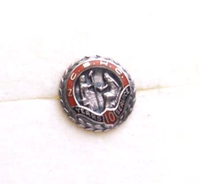 Vintage Sterling N. Carolina Siberian Husky Club 10 Yr. Service Award Lapel Pin