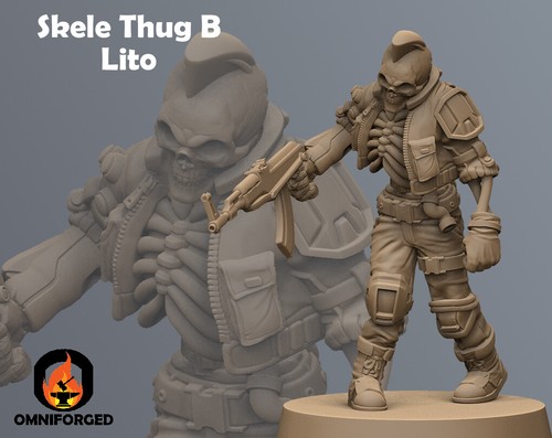 Cyberpunk Miniature Mini Skele Thugs Skeleton 2077 Cyborg Papsikels - Picture 10 of 14