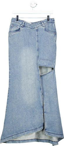 House of Sunny Sky Blue The Cascade Denim Skirt UK 10