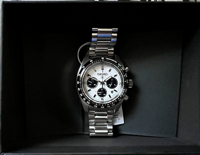 SEIKO Solar Chronograph ホワイトダイヤル SEIKO SELECTION SBPY165 Panda Solar Chronograph Men's Watch