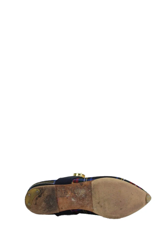 Polly Plume Mujer Cuadros Adornados Sin Cordones Mary Jane Pisos Azul Talla 5 Foto 4 de 4