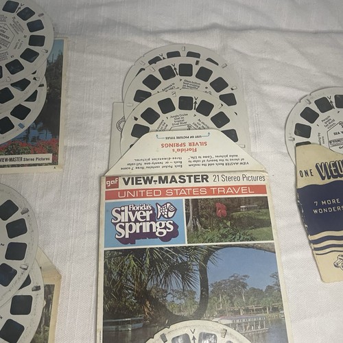 Lot of 25+ View Master Reels Travel Miami Seaworld Cypress Gardens Smoky Mtns - Picture 8 of 11