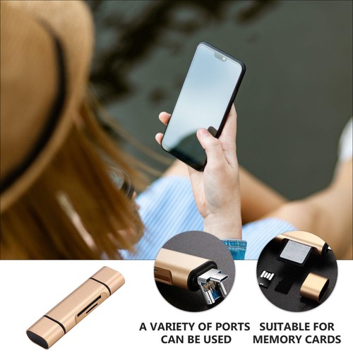 USB Type Dual Slots Adapter for Computer Laptop Phone Reader for Laptop - Afbeelding 3 van 12
