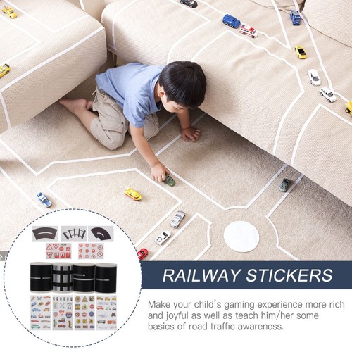 13 Pcs Auto Straße Band Für Kid Eisenbahn Straße Band Verkehrs Washi Band - Afbeelding 12 van 12