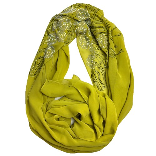 Chiffon Rhinestone Women Long Scarf Hijab Muslim Head Wrap Shawl 77x27 in - Picture 5 of 7