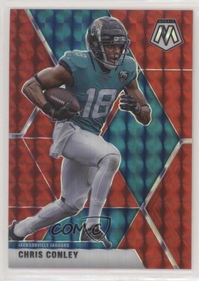 2020 Panini Mosaic Choice Mosaic Red Fusion Prizm 66/80 Chris Conley #101 7l6
