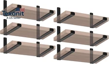 12 Pack - 5.5" L X 4" H X 1.5" W J Lip Shelf Brackets Rustic Farmhouse Iron Wall