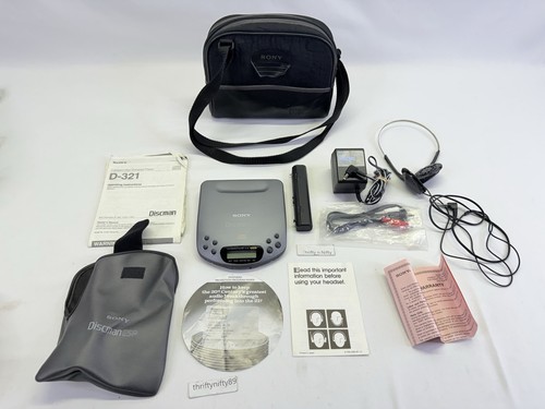 Sony Discman ESP CD Player Disc Man D-321 Portable Player Original Vintage - Bild 1 von 19