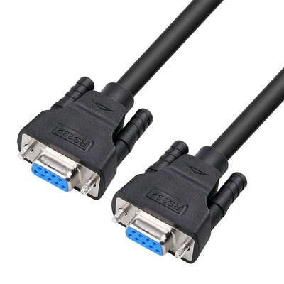 15ft DB9 RS232 Serial Cable Female to Female Null Modem Cord TX RX Crossover