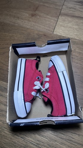 Converse Infant Taylor All Star Street Slip Niño Pequeño Talla 4 Parte Superior Baja Rojo Suave - Imagen 8 de 8