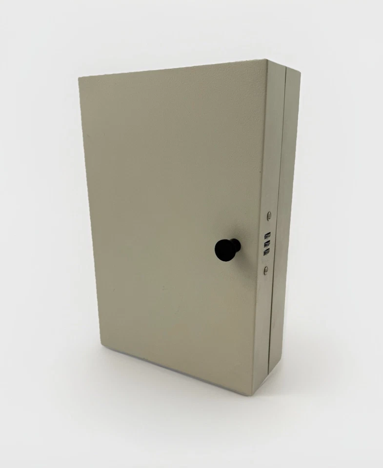 Vtg MF Industries Metal Key Cabinet Box w/Combo Lock Wheeling 1970s  - Image 4 of 4