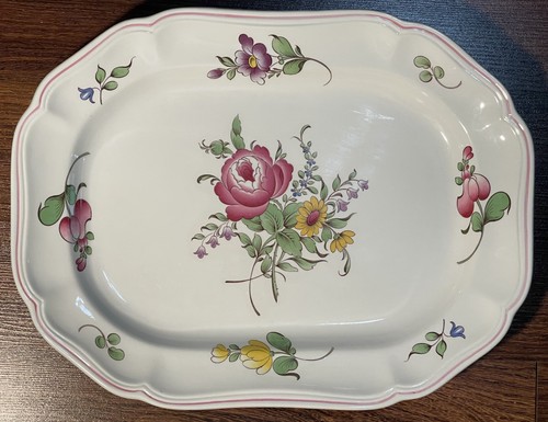 1986 Spode England 2/6670 K Marlborough Sprays Serving Platter 14.25" x 11"