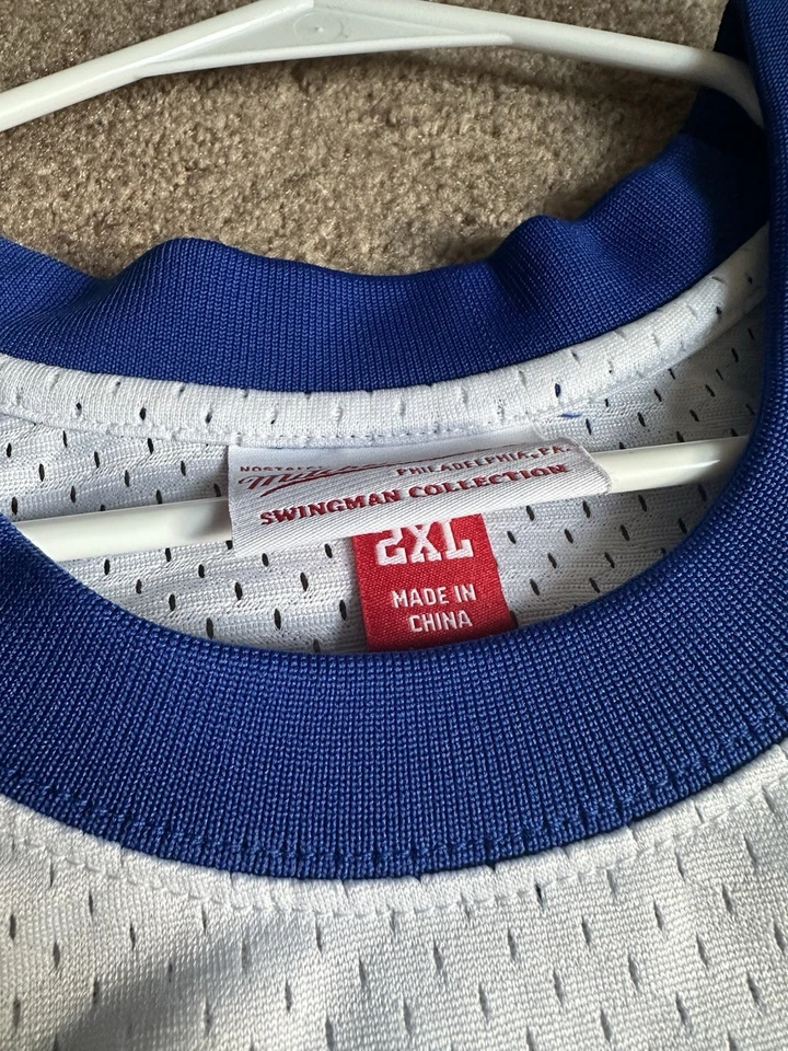 Mitchell & Ness Dikembe Mutombo Swingman Jersey Mens XXL White - Image 4 of 4