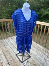 Wave Zone Women’s Sz M Swim Cover Up Blue K-66