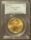 2007-W $50 GOLD AMERICAN EAGLE 1 oz. GOLD : PCGS MS70 : 10300
