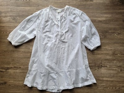 H & M L.O.G.G. Kleid Tunika Bluse weiß Gr. M L XL NEU