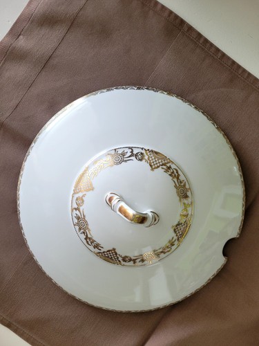 Hutschenreuther Porzellan Terrine 50 Jahre Bavaria goldverziert Jugendstil groß - Bild 7 von 11