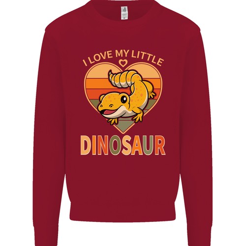 I Love My Little Dragon Bearded Dragon Kids Sweatshirt Jumper - Picture 7 of 35